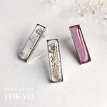 春のモーヴクリアピアス＆イヤリング