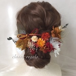 wasou  yellow orange tulle ヘッドドレス