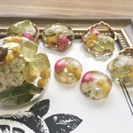 溺れるお花シリーズ/花しずくイヤリング&ピアス