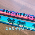 【22mm】パームツリー ヤシの木 サンセット  アロハ グログランリボン  