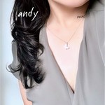 Butterfly Motif Gold Charm Necklace《White or Black 》