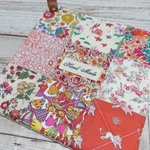 【sale】リバティ＊９パッチ＊ミニマット＊濃オレンジ