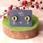 星降る夜会 - glass cat - ピアス【ダークイエロー】