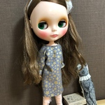 【送料無料】リカちゃん、ブライス 星柄ワンピース  