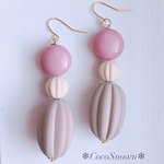 おおぶり3連ピアス