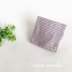 再販!!2wayサニタリーチーフ♥ボーダーパープル