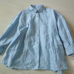 リネン　ちびエリ　アームホール大きめシャツ