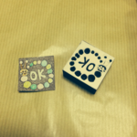 消しゴムはんこ チロルチョコ風 OKはんこ