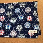 sale！42×42　サッカーボール（紺色）のお弁当包み(ランチョンマット)