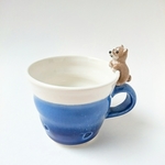 茶柴犬のカップ（瑠璃）