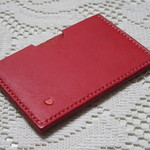 ◇カードケース　レッド　「本牛革　Protect Case for Card」シリーズ