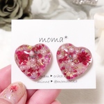 2月下旬お届け再販❤︎2.5㎝バレンタインハートレジンピアス/イヤリング