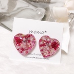 2月再販❤︎2㎝バレンタインハートレジンピアス／イヤリング