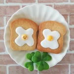 目玉焼きトースト＜2枚セット＞アイシングクッキー【平野パン・クッキー教室】