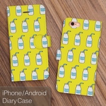 iPhone12 シリーズ対応 手帳型ケース かわいい牛乳瓶 iPhone SE2 11 11Pro Max XR XS アンドロイド対応 携帯ケース アイフォンケース galaxy