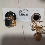 アンティークボタン☆3wayピアス☆