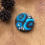 刺繍》✳︎sky Blue② ブローチ/ヘアゴム