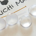 2pcs　ホワイトマットクリスタル　カット入雫型ペンダントビーズ　13x13x6㎜
