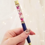 ハーバリウムボールペン  ブルー