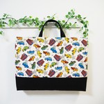 【curryzum様専用品】車！バス！車！ キルティングレッスンバッグ 白