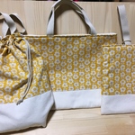北欧風 レトロな花柄 入園入学グッズ 3点セット