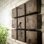 【特価】ラスティックなWood Wall Clock