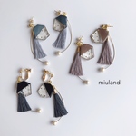 curve line tassel 【ピアス/イヤリング】