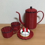 【karin0703様専用】赤いホーローカップとお皿