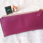 【SALE】Ｌ型ラウンドファスナー長財布（ボルドー）