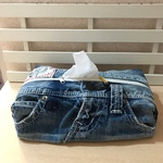 デニムリメイク 箱ティッシュケース