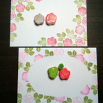 華やかな薔薇はんこA（5点セット）