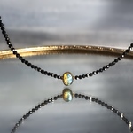 SALE！！labradorite×blackspinel◆choker／316L