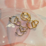 Heart swing earring 