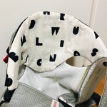 モノトーンアルファベットベビービョルンオリジナル用☆ふわふわ抱っこひもよだれカバー 