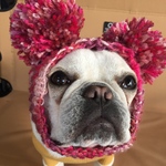 スヌードにもなるポンポンニット帽   ミックスベリー