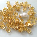 【240個】8mm ビーズキャップ 花座 ゴールド
