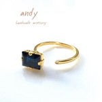 Swarovski Crystal Montana Cz Folk Gold Ring