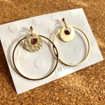 フープ×槌目ノンホールピアス（ピアス可）
