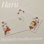 バレリーナメッセージカード