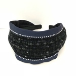 LINTON TWEED♡素敵なツイードをシンプルに♡清楚なホワイトステッチ♡カチューシャ♡幅広
