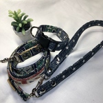 リード＆首輪：ロンドン＆デニム星