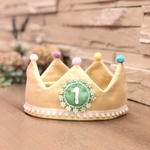 お誕生日やお祝いに☺︎1・2・3歳用ベビークラウン〈グリーン〉