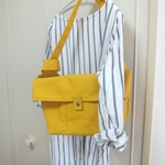 メッセンジャーＳ　帆布　カラシ
