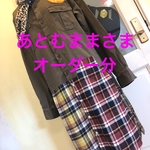ツギハギチェックなシャツワンピ★ワッペン