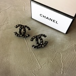 キラキラピアス♡ジェットヘマタイト