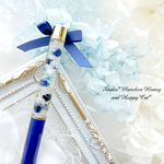 【ハーバリウムボールペン】*Shiny Pen*【シャインブルー】