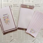 ユリとヨーロピアンピアノ☆お礼用封筒と一筆箋紙セット