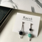 geometry pierce(オニキス+ミントグリーン)チタンピアス