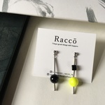 geometry pierce(オニキス+ネオンイエロー)チタンピアス