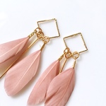 フェザー スクエア チャーム 2個